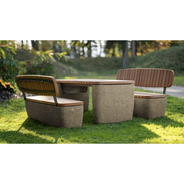 Bench Bien with backrest