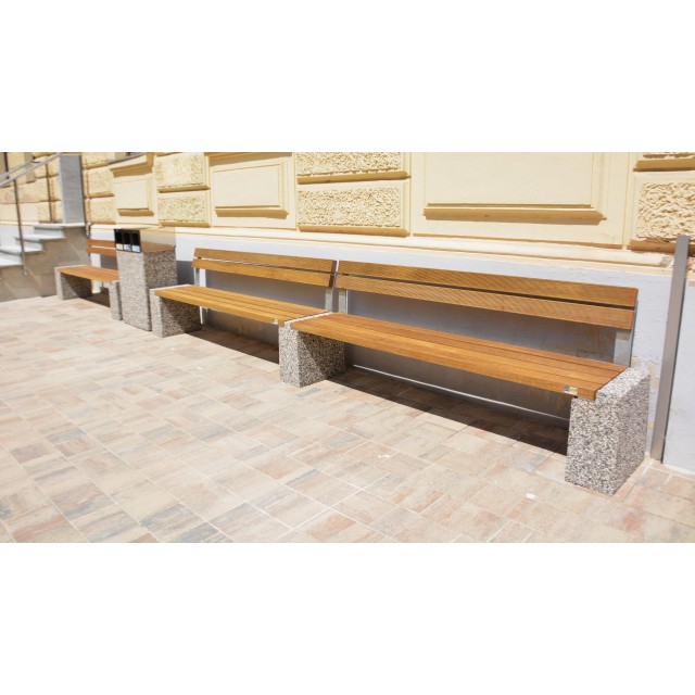 Bench Quadro 420 with backrest