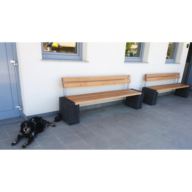 Bench Quadro 420 with backrest